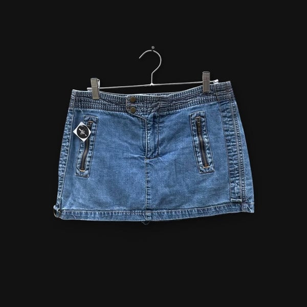 Y2K Xhilaration cargo denim mini skirt 