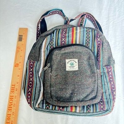 Handcrafted Nepal Hemp Backpack | Boho Hippie Festival Bag 7