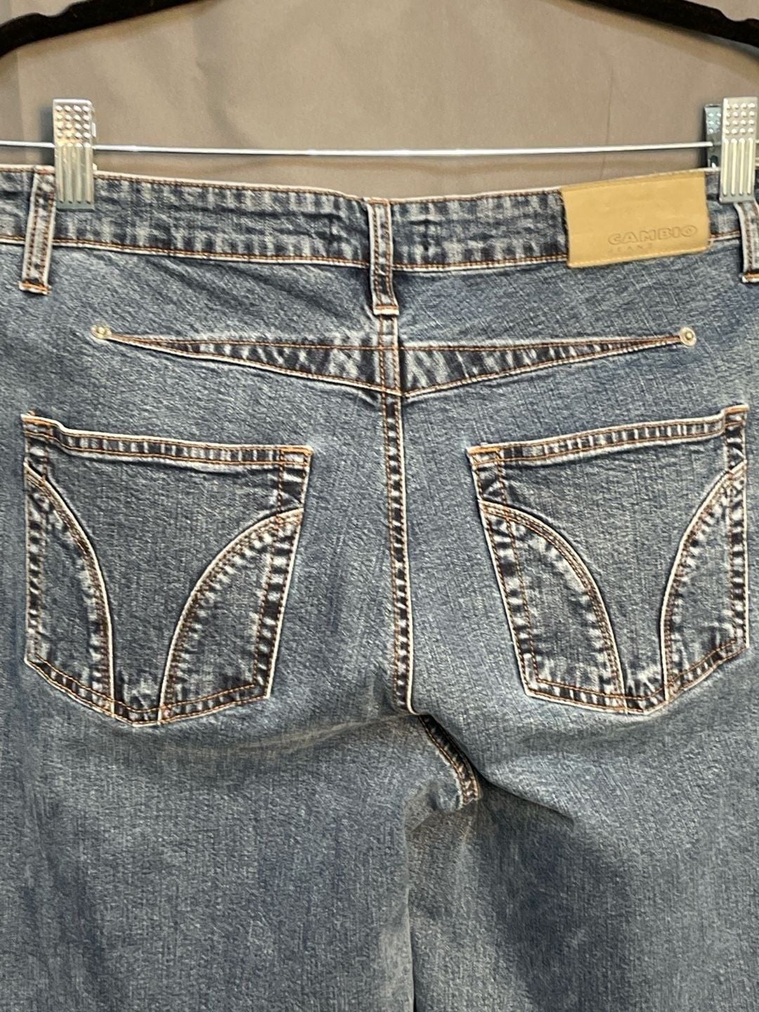 Cambio Straight Leg Jeans Womens Size 16 34 Waist Medium Wash Ankle Crop 9