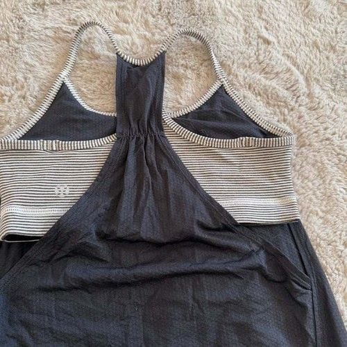 Lululemon Black Racerback Athletic Tank Top built in Bra Gym Outdoor Gorpcore Size S 5