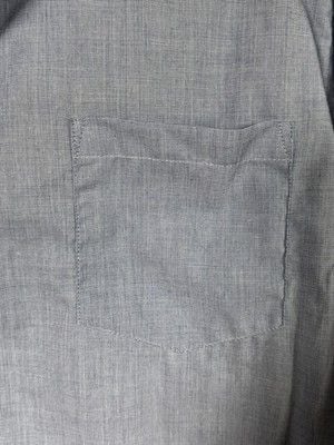 Reed Edward Mens Button Down Denim Blue Casual Business Attire Large 100% Cotton 5