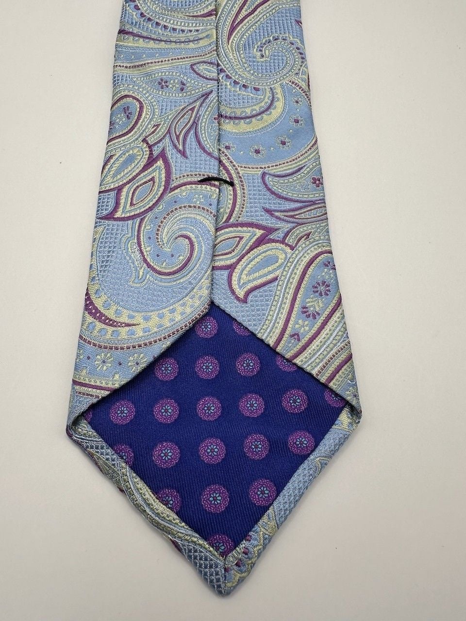 Ted Baker London Light Blue Paisley 100% Silk Neck Tie Designer Preppy USA 2