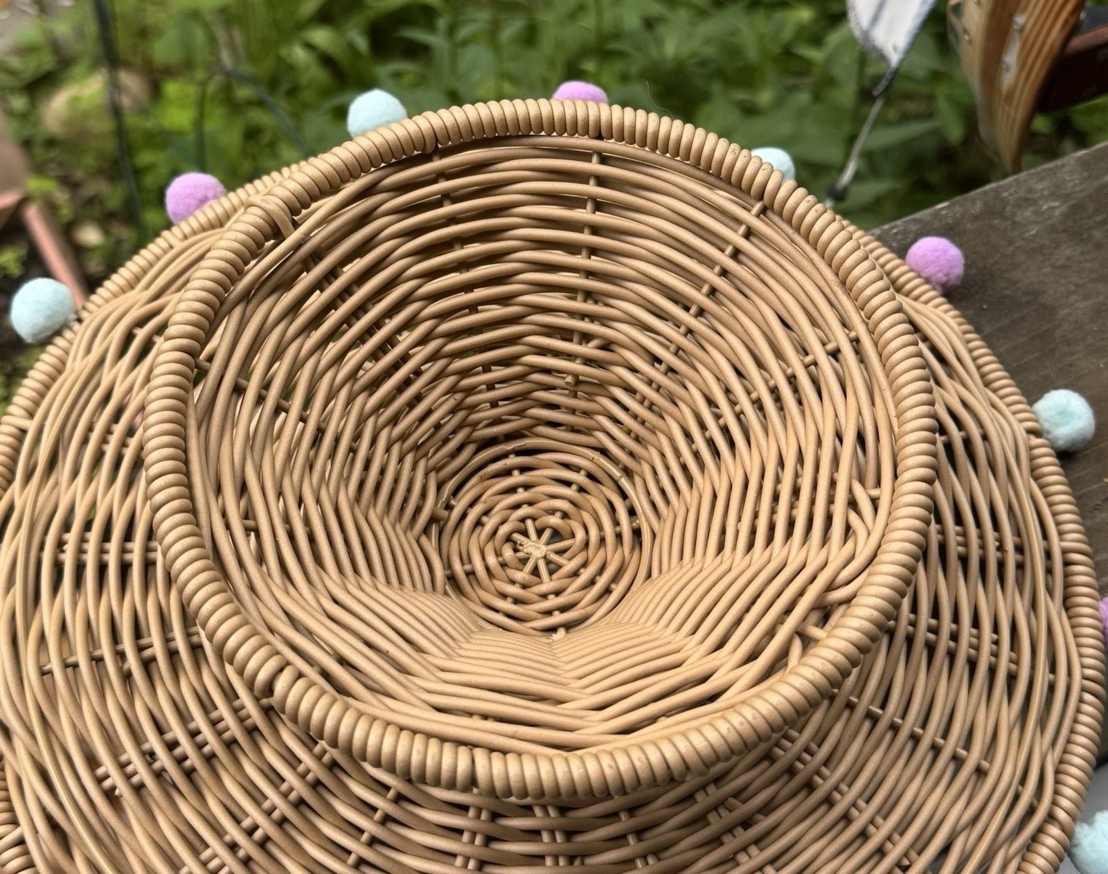 12 in Faux Rattan Cake Cupcake Pedestal Treat Stand Wicker Pastel Wedding,Party 8