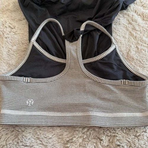 Lululemon Black Racerback Athletic Tank Top built in Bra Gym Outdoor Gorpcore Size S 10