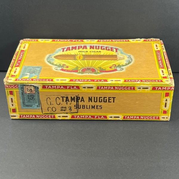 VTG 1950s Tampa Nugget Sublimes Mild Cigar Box 2 for 15 cents Empty