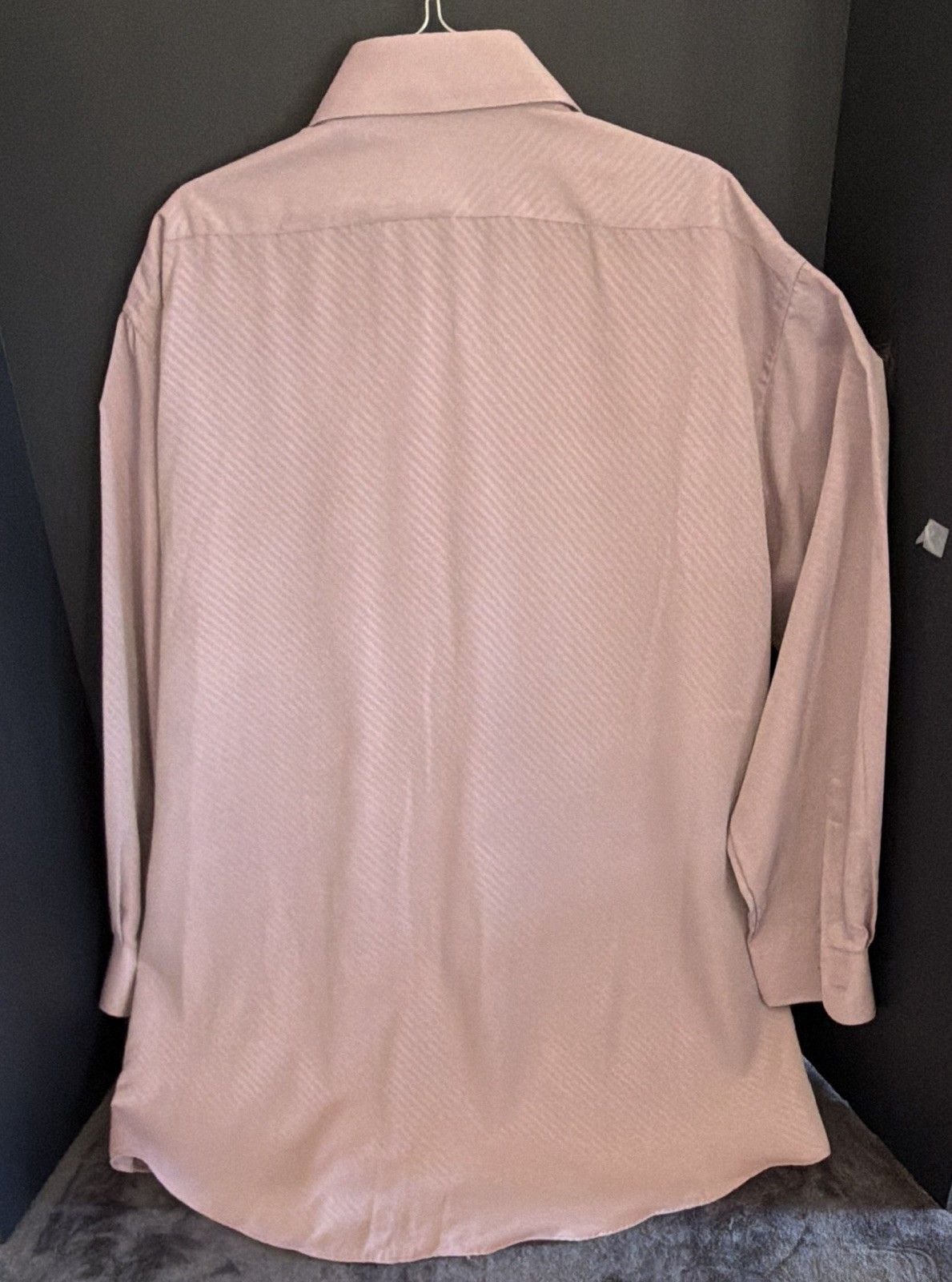 Stacy Adams Men's XL Regular Fit Pink/Purple Striped Dress Shirt 17-17.5 32/33 5