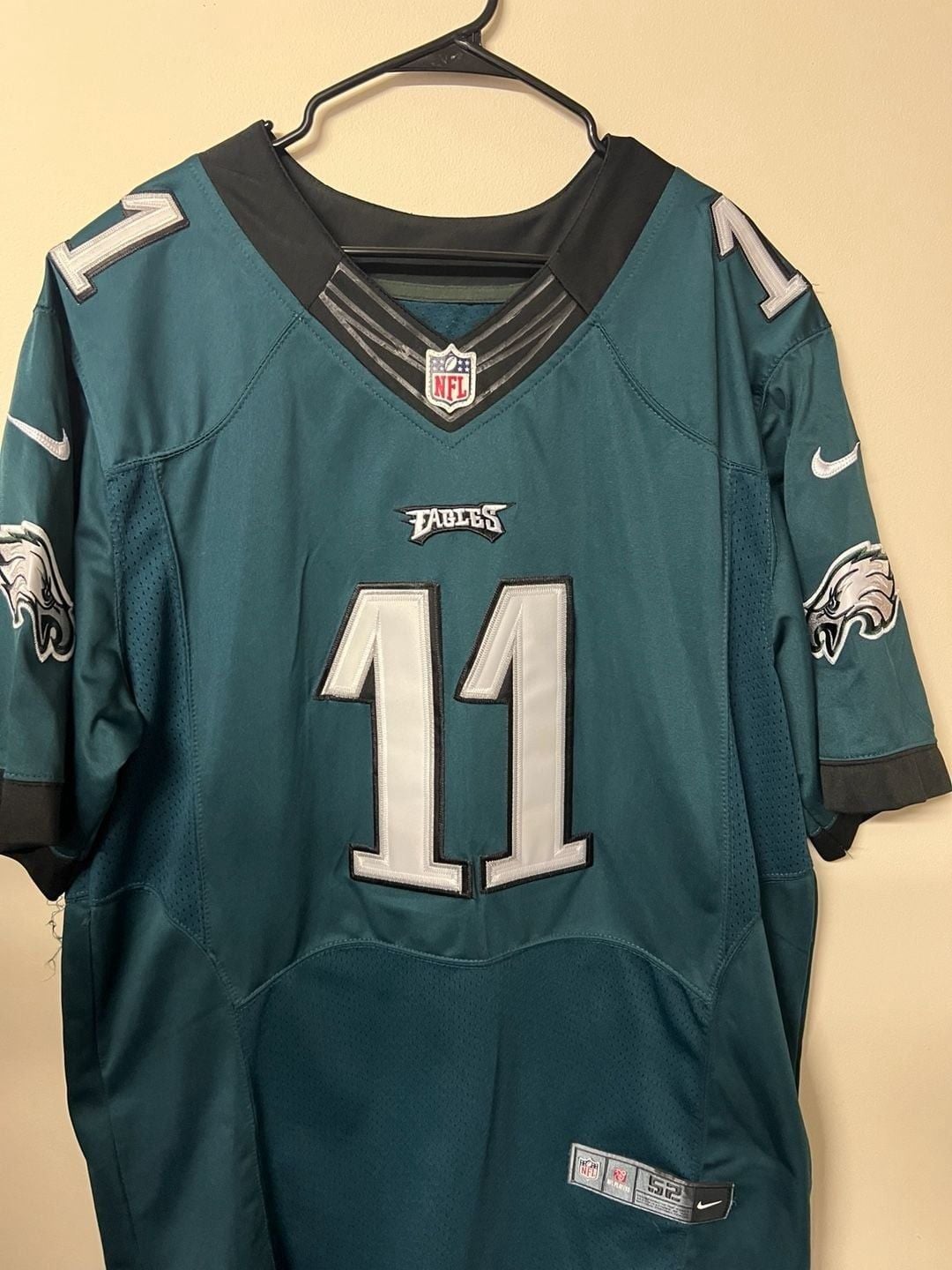 Nike Philadelphia Eagles Carson Wentz #11 NFL Jersey Midnight Green Size 52 2