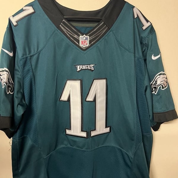 Nike Philadelphia Eagles Carson Wentz #11 NFL Jersey Midnight Green Size 52