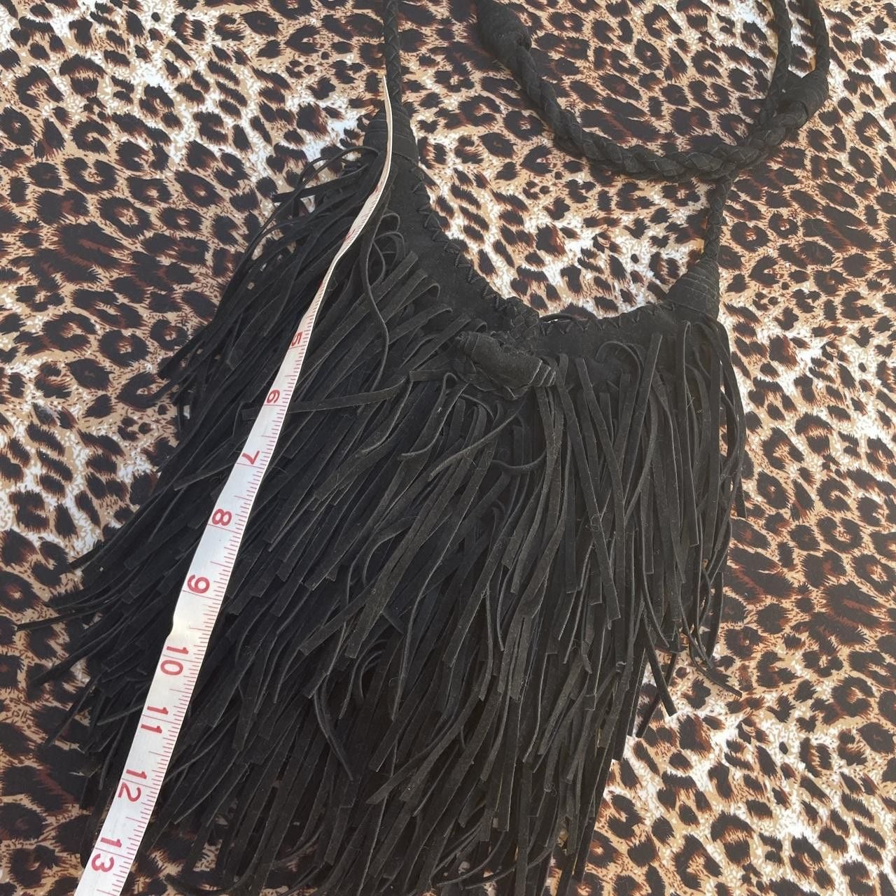 y2k black western fringe purse 6
