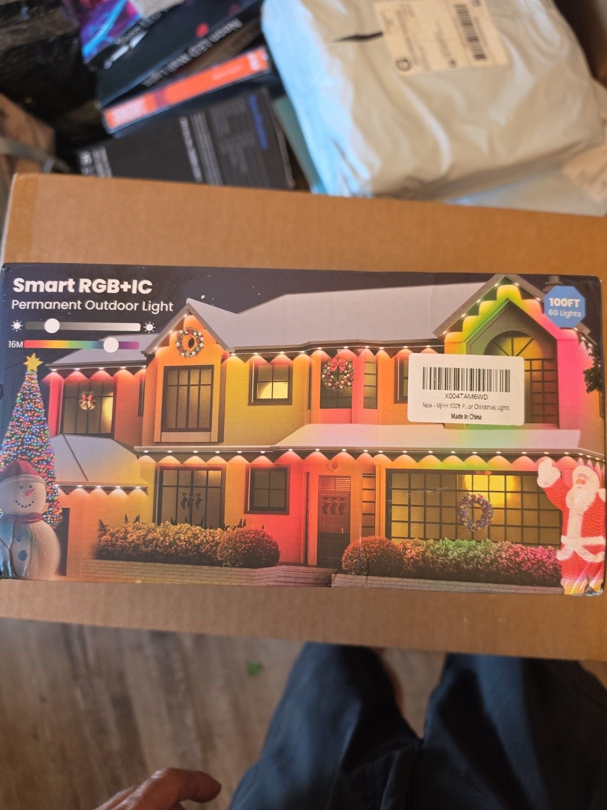 Smart RGBIC Permanent Outdoor String Lights 100ft 60ct IP65 Alexa/Google 1