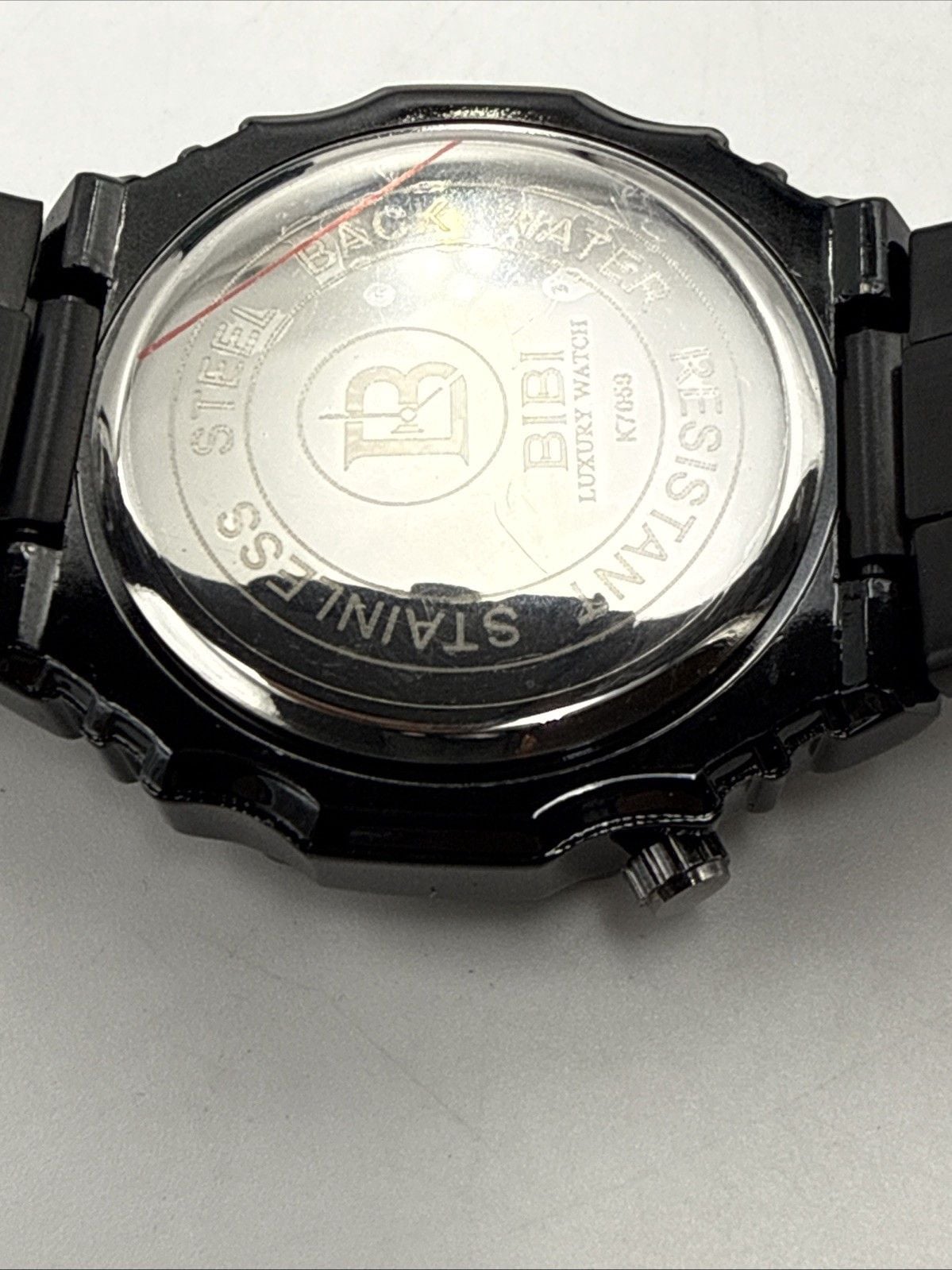 🔥 BIBI MEN’S WATCH B0024 BLACK CASE & BRACELET BLACK DIAL QUARTZ DATE NIB 🔥 9