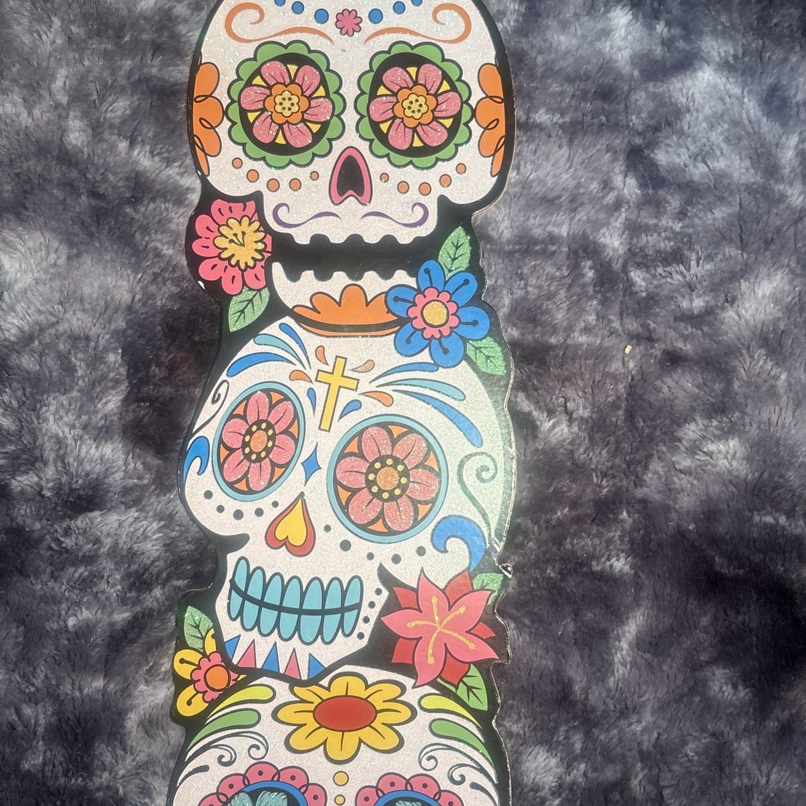 Day of the Dead Sugar Skull Wall Hanging Decor Lot 3 Dia de los MuertosHalloween 6