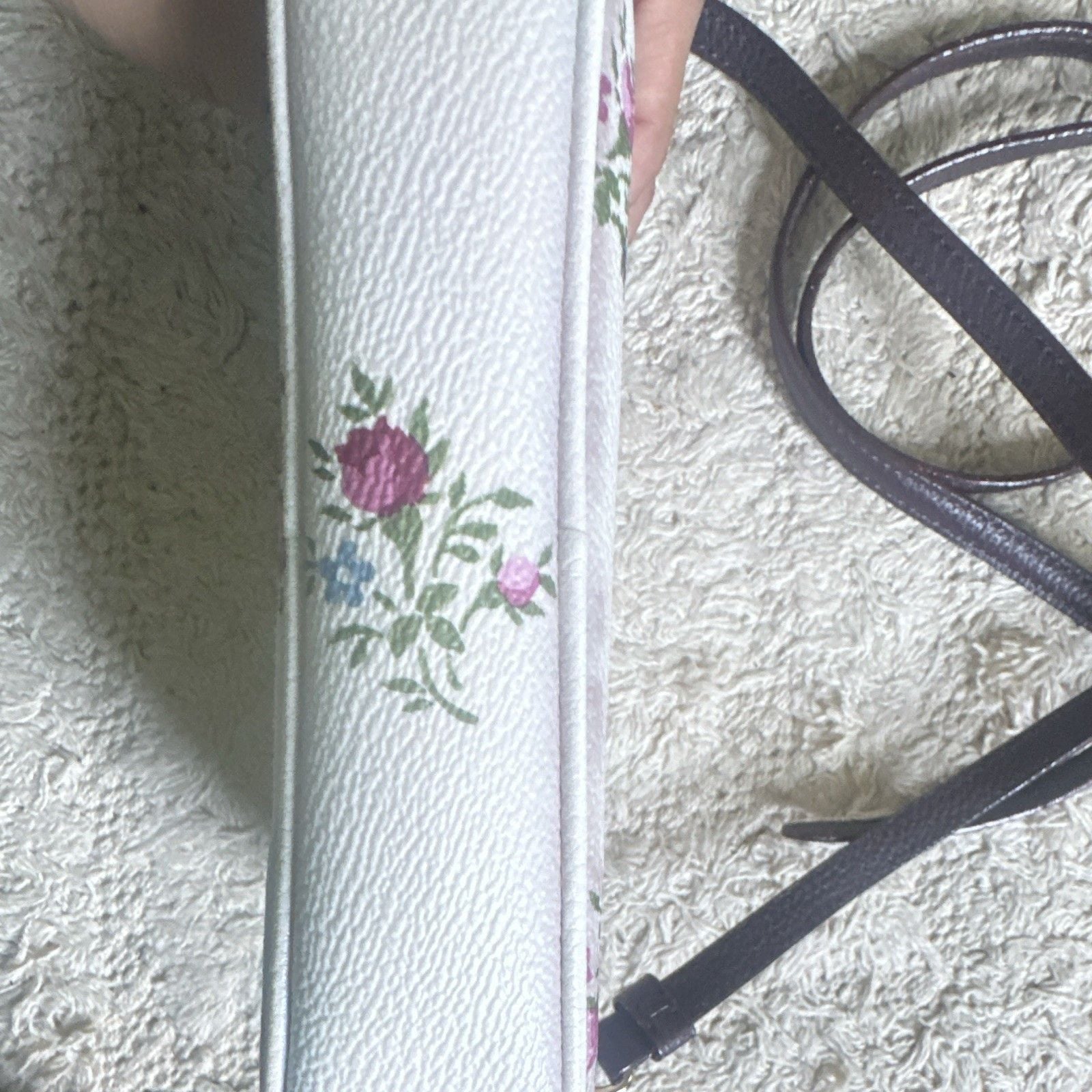 Coach Floral Zip Wristlet with Detachable Strap, Lined, Inner Pockets 5