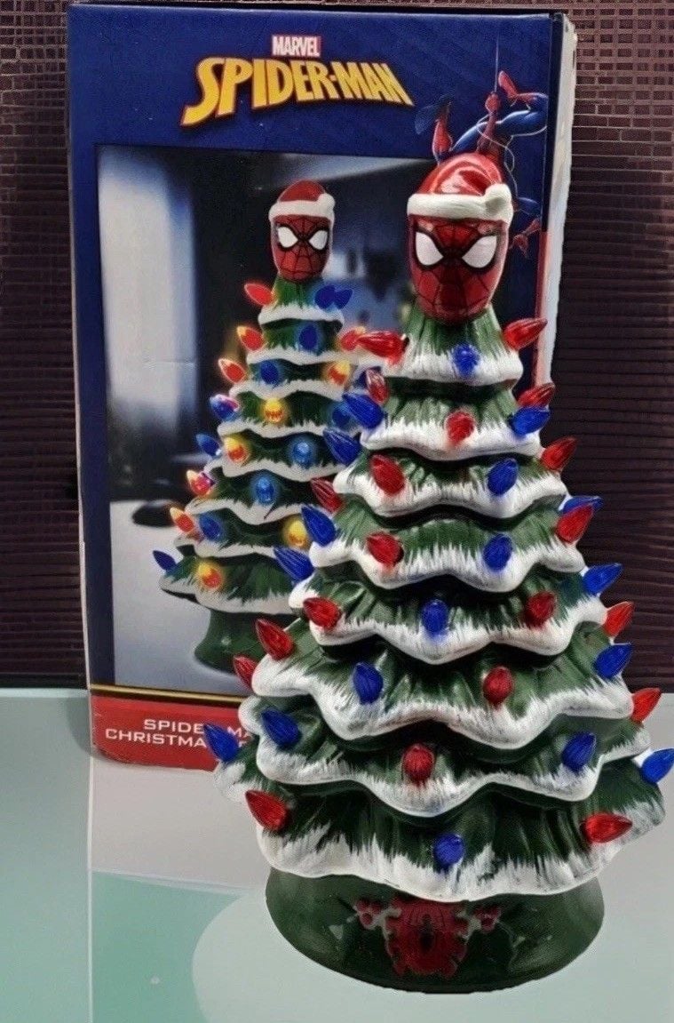 Spiderman Light Up Ceramic Holiday Christmas Tree Tiktok Miles Morales Limited 3