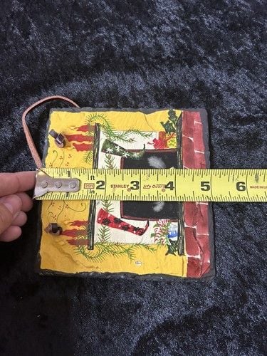 Evergreen Enterprises Christmas Stockings Hand Painted Slate 4