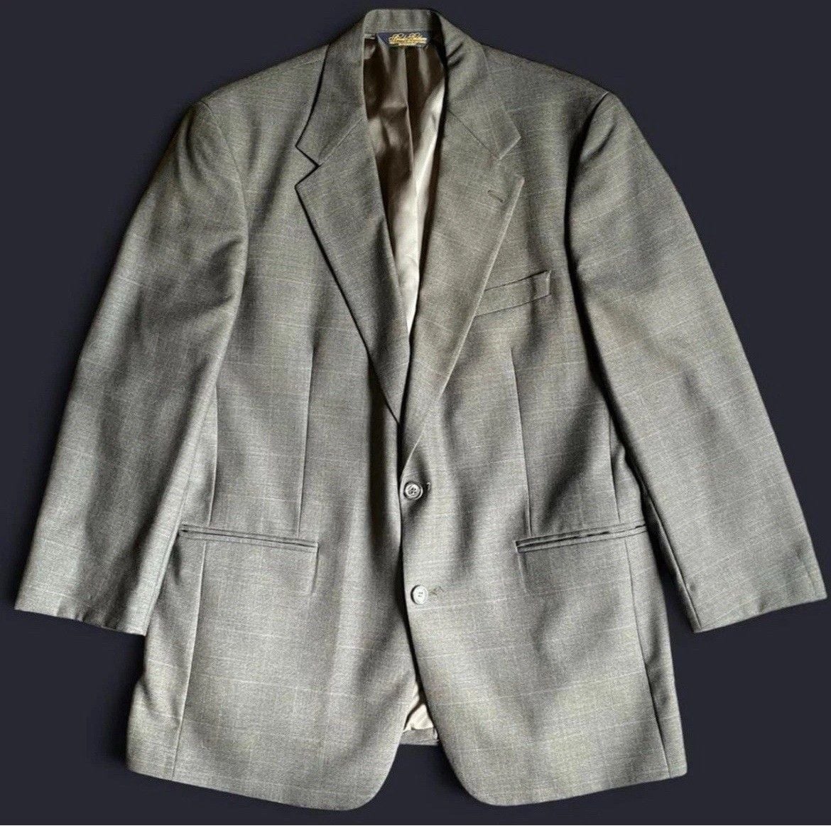 Brooks Brothers Blazer 44r Gray Glen Plaid Made in USA Vintage 90s 2