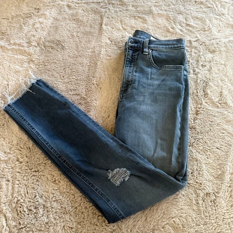 Rag & Bone High Rise Ankle Skinny Jeans - Distressed Woman Size 27 School 10