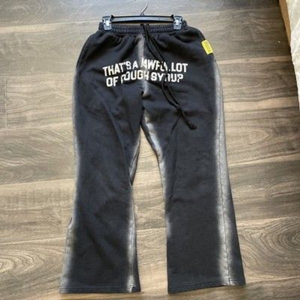 That’s A Awful Lot of Cough Syrup Mens Large Washed Black Sweat Pants
