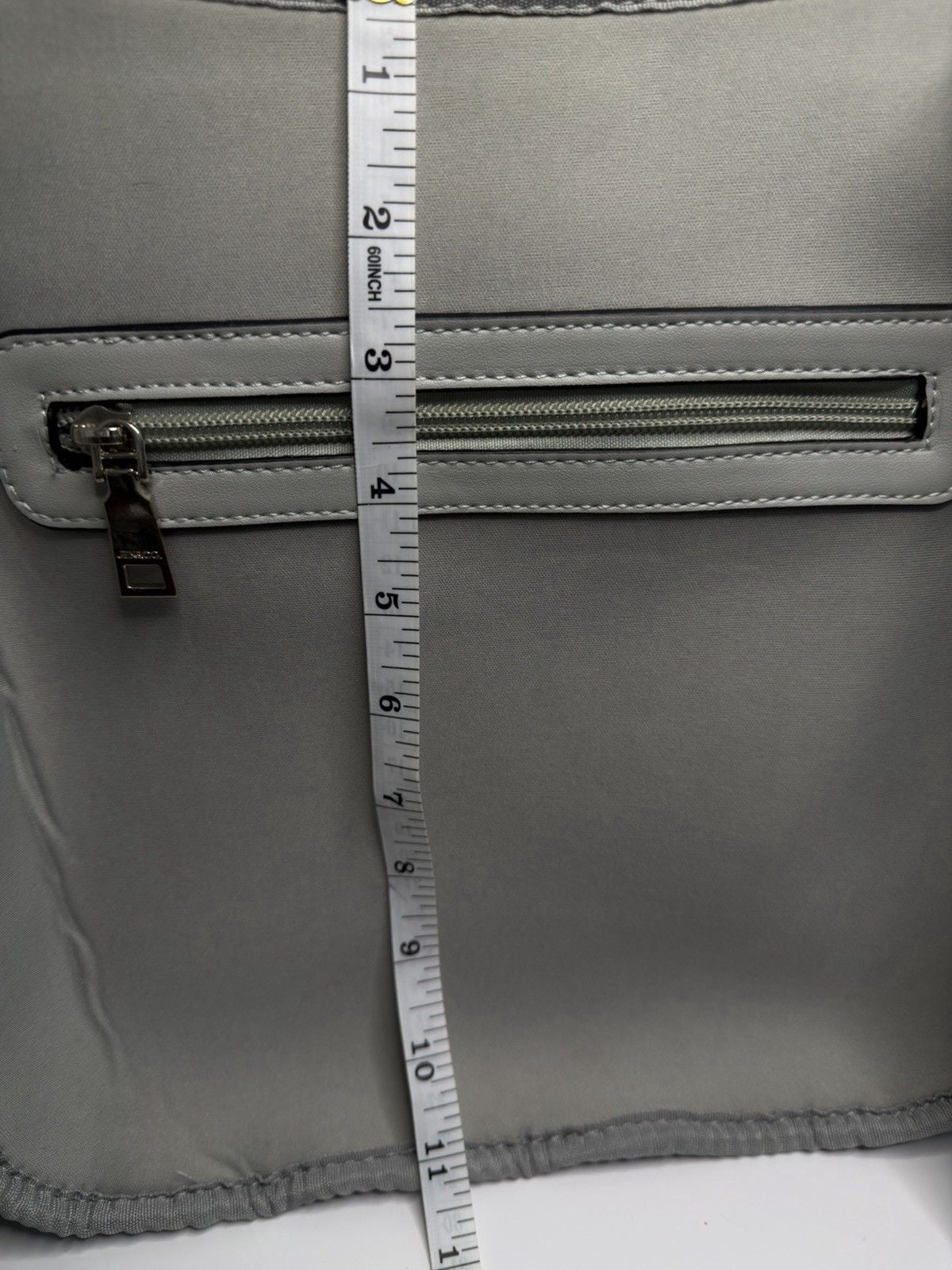 Gray & White Satchel Side Bag with Adjustable Strap 4