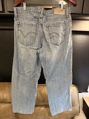 Vintage Levis SilverTab Baggy Jeans 33x30 Light Wash Y2K 90s Skater Loose Fit 4
