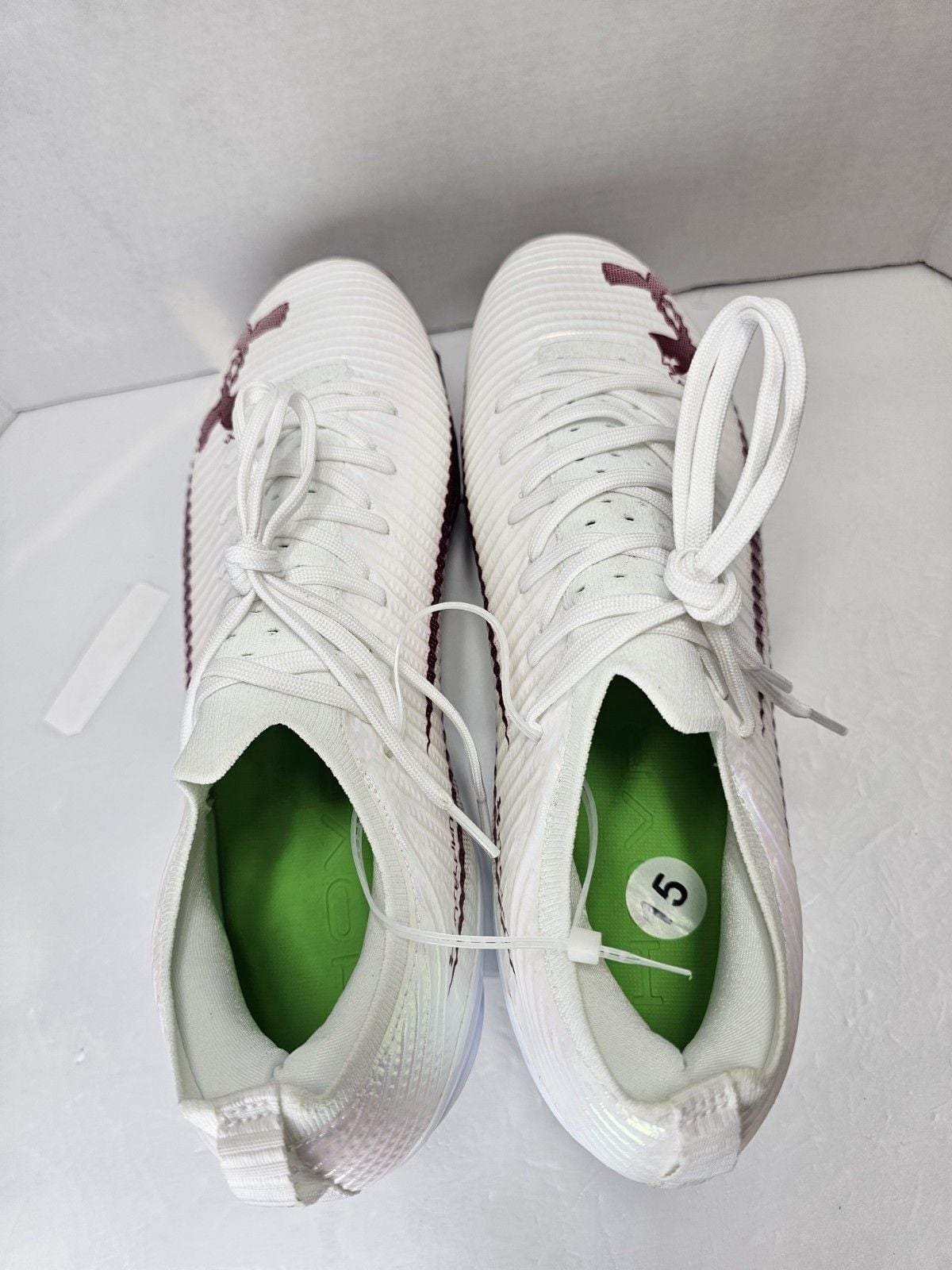 Under Armour Blur Pro Football Cleats Men’s 15 White Cardinal 3028220-102 9