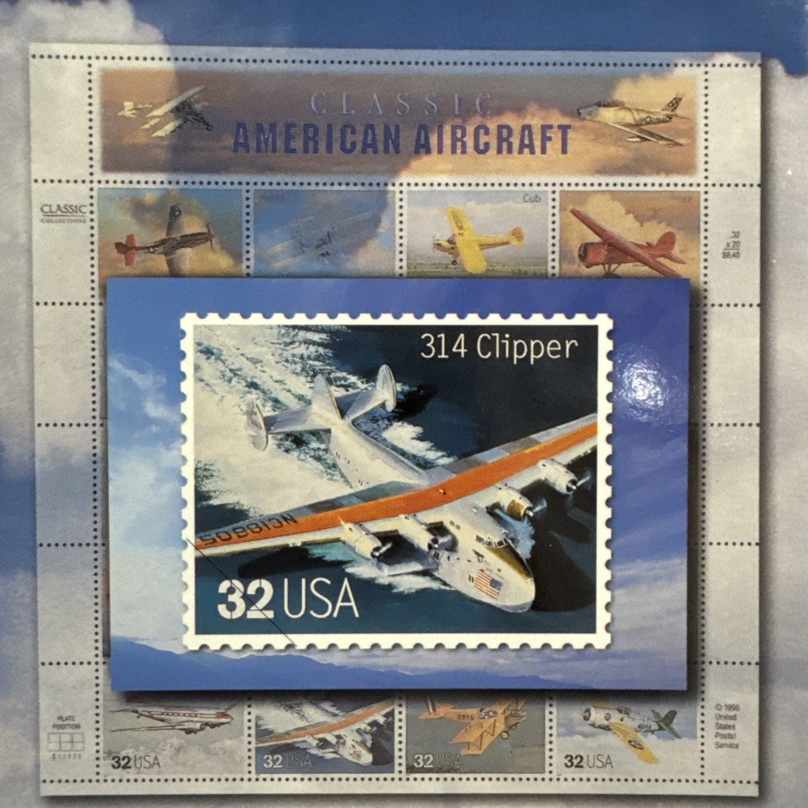 2pk USPS Classic American Aircraft XL Postcards Air Force Farmable Gallery Wall 10