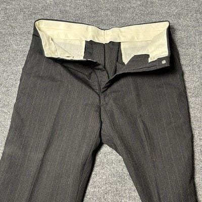 Adolfo Suit  Men’s 42R Classic Fit Charcoal Gray Wool Blend Pinstripe  7