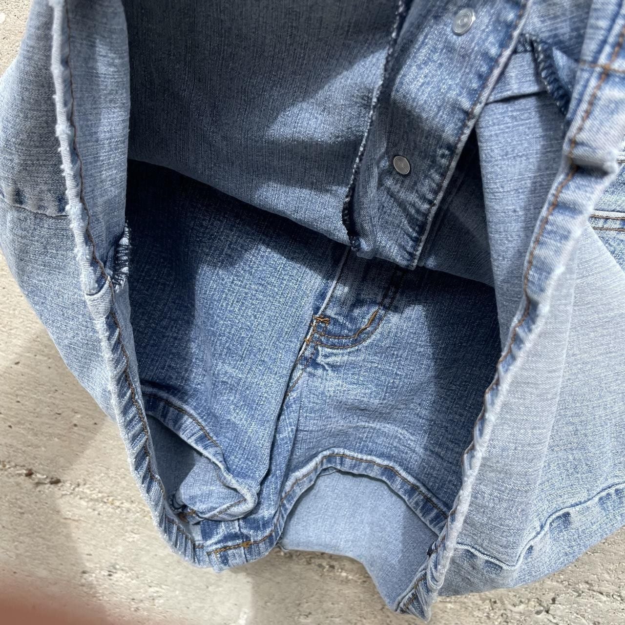 90s light wash denim mini skirt  7