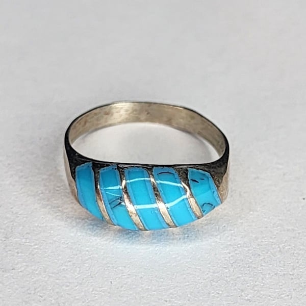 Sterling Silver Turquoise Ring Size 5.5
