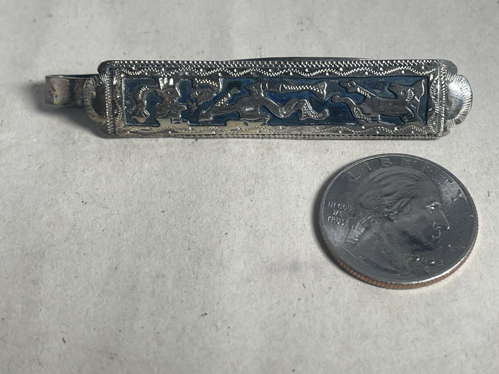 Sterling Silver 925 Native Southwestern Pendant Pin 4