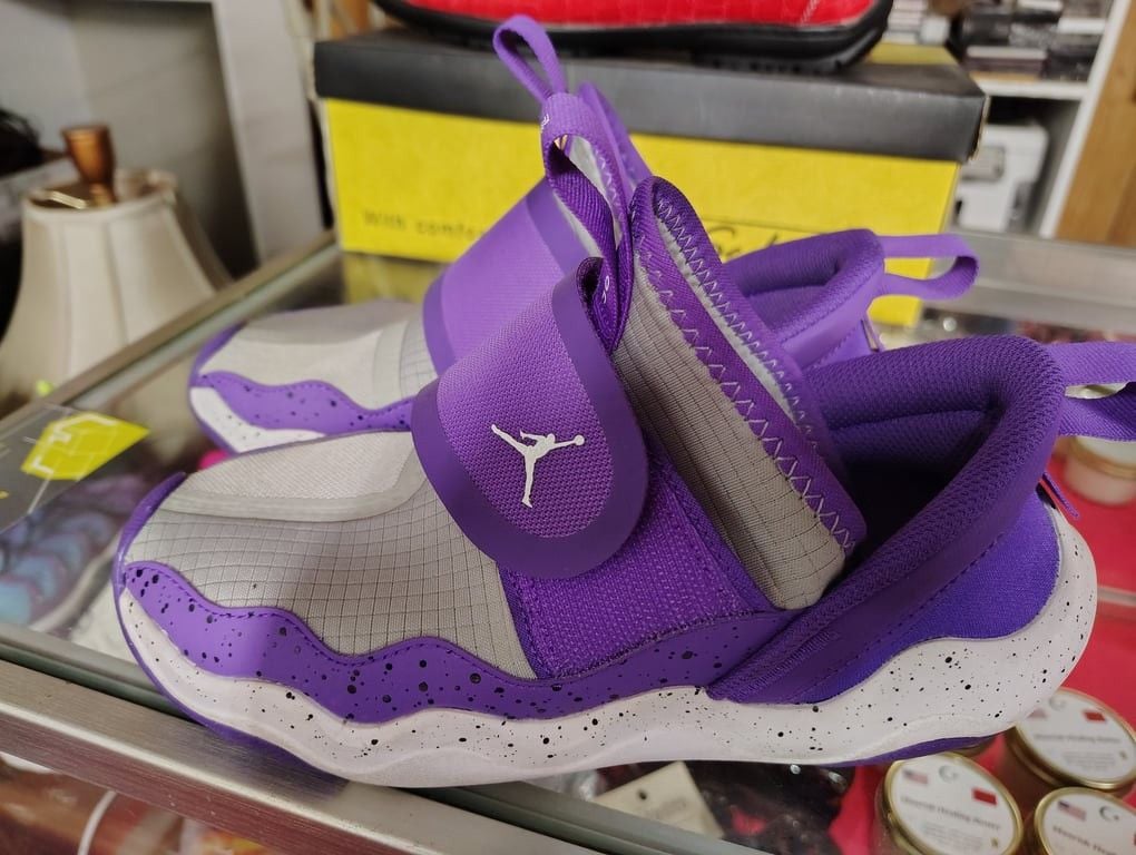Purple and Gray Slip-On Sneakers 2