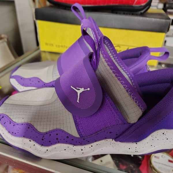 Purple and Gray Slip-On Sneakers