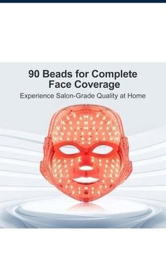 White Multicolor LED Light Therapy At Home Facial Mask Treatment -Open Box 2