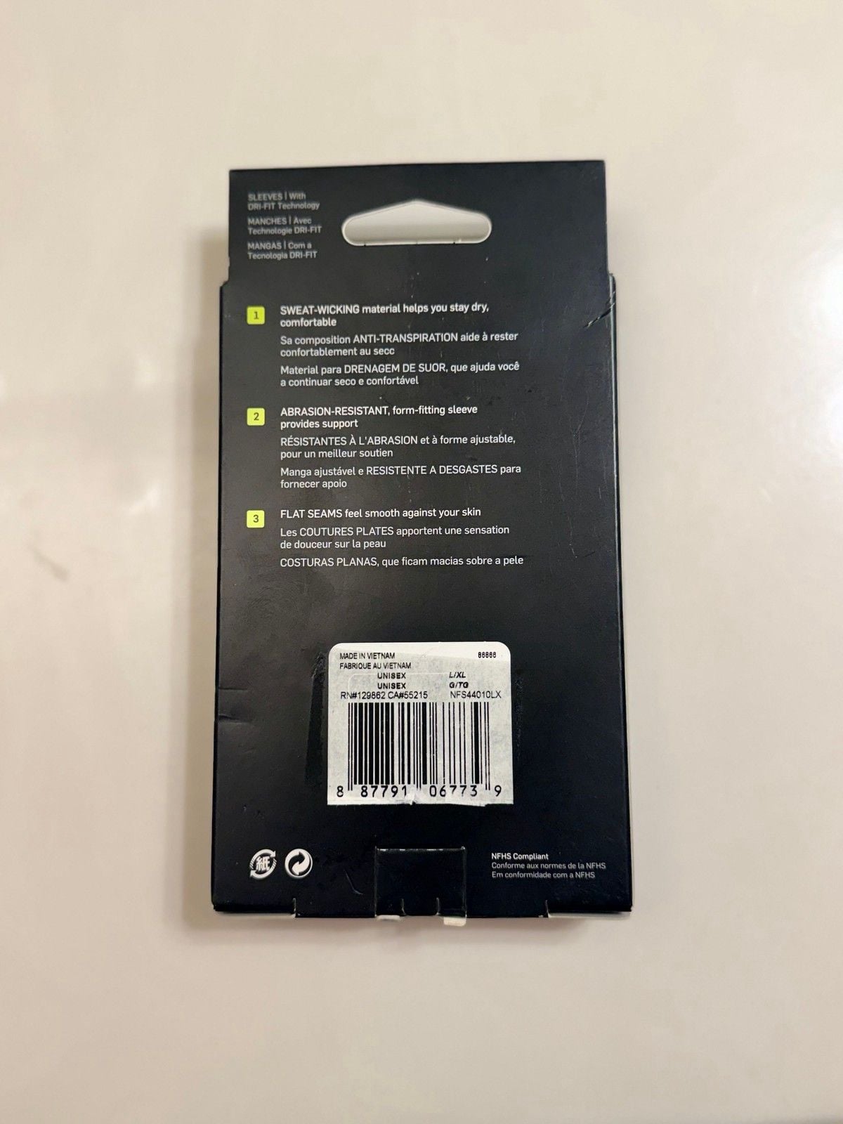 Nike Pro Sleeves L/XL Black Dri-FIT Moisture Wicking Arm Sleeves 2 Count 2