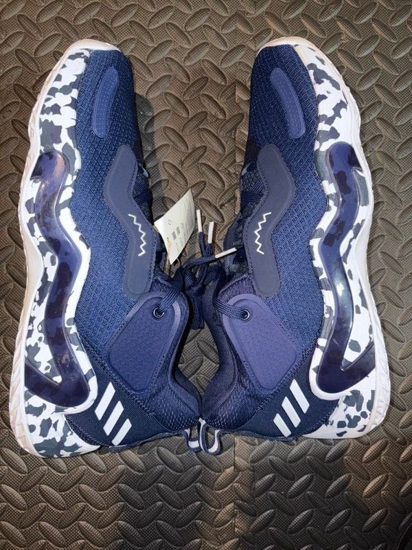 adidas D.O.N. Issue 3 Team Navy Blue Camo Basketball Shoes 5