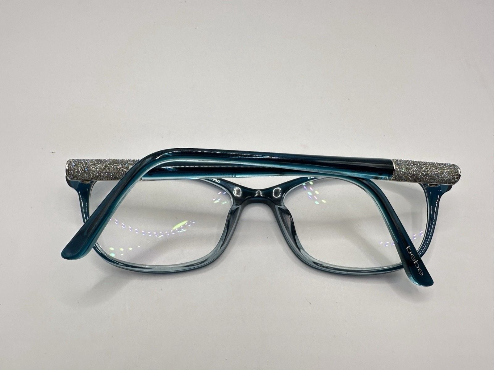 Bebe Eyeglasses Frames BB5146 440 Teal Clear Cat Eye 54-17-140 9