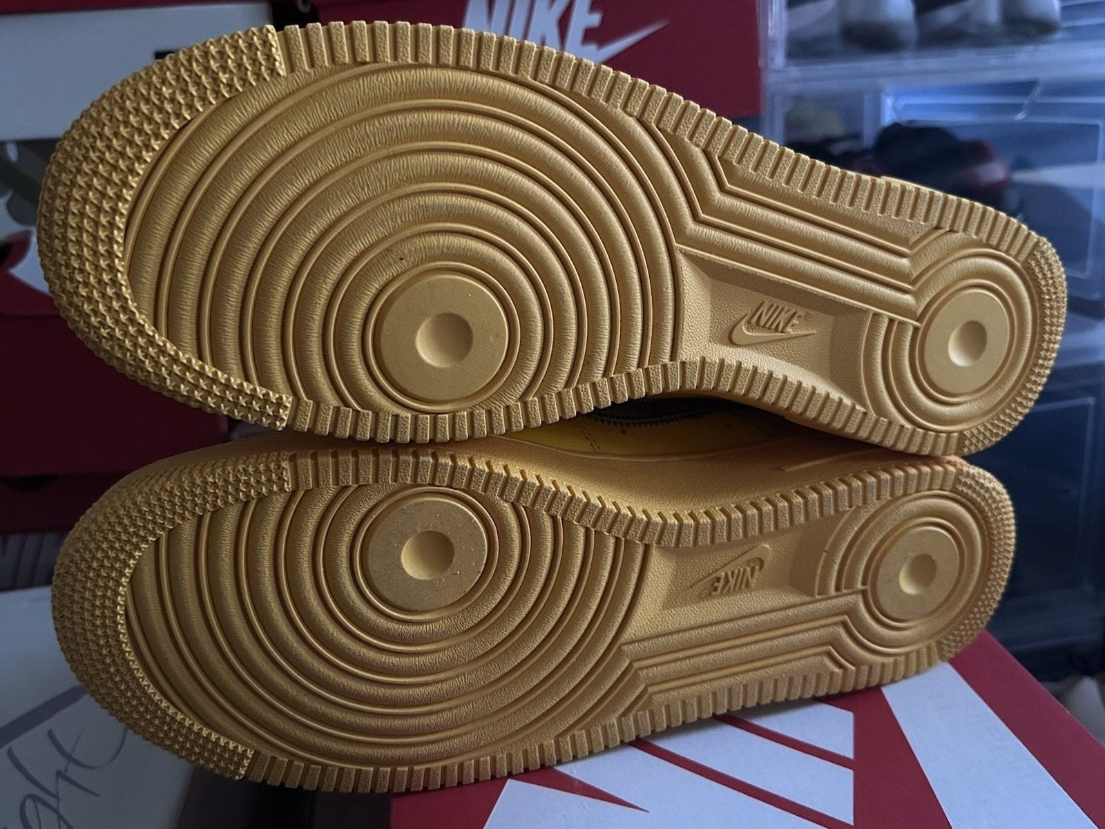 SIZE 13🌟Off-White Nike Air Force 1 ICA UNIVERSITY GOLD grail LIKE NEW 8