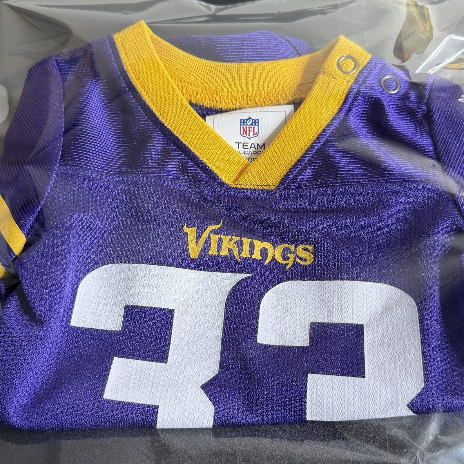 NFL Team Apparel Kids Minnesota Vikings #33 Cook Baby Bodysuit 3-6M Purple 10