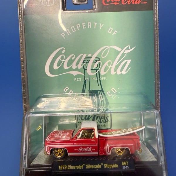 Gold CHASE M2 1979 Chevrolet Silverado Stepside Coca-Cola Diecast 1 of 750 made