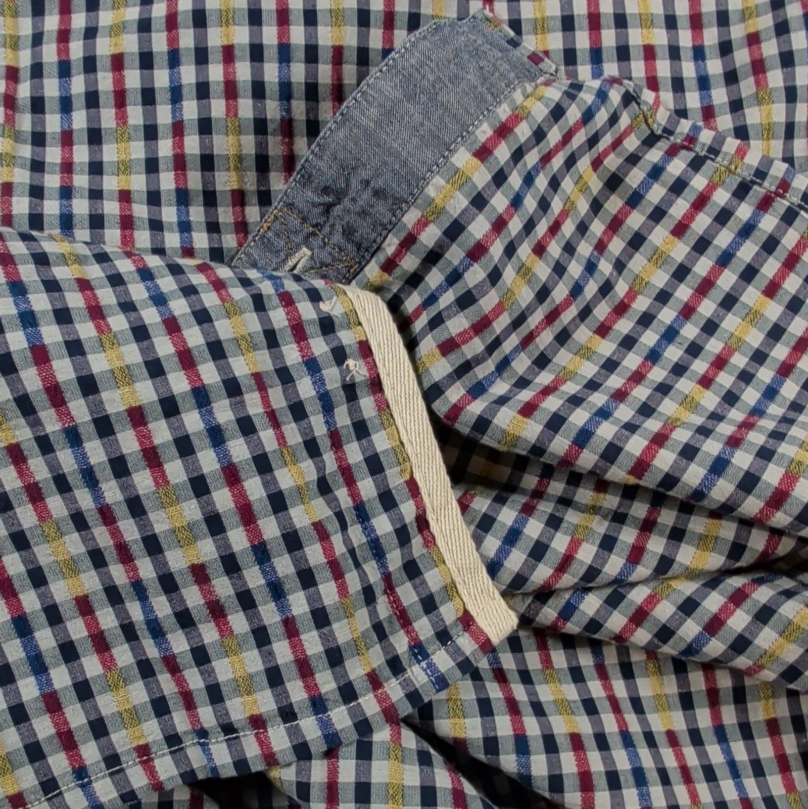 carbon2cobalt Men's 2XL Woven Cotton Long Sleeve Button-Up Multicolor Check 8