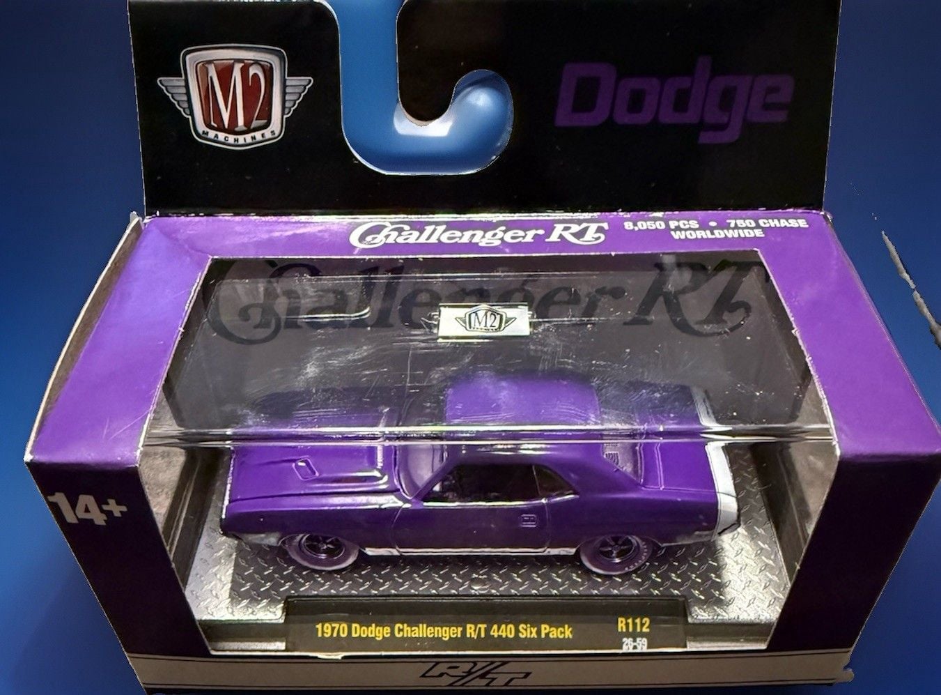 M2 1970 Dodge Challenger R/T 440 Six Pack Purple 1:64 Diecast CHASE 2