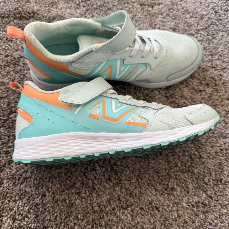 New Balance US 7 Fresh Foam 650 Bungee Lace w/ Top Stra Blue Orange Comfort 2