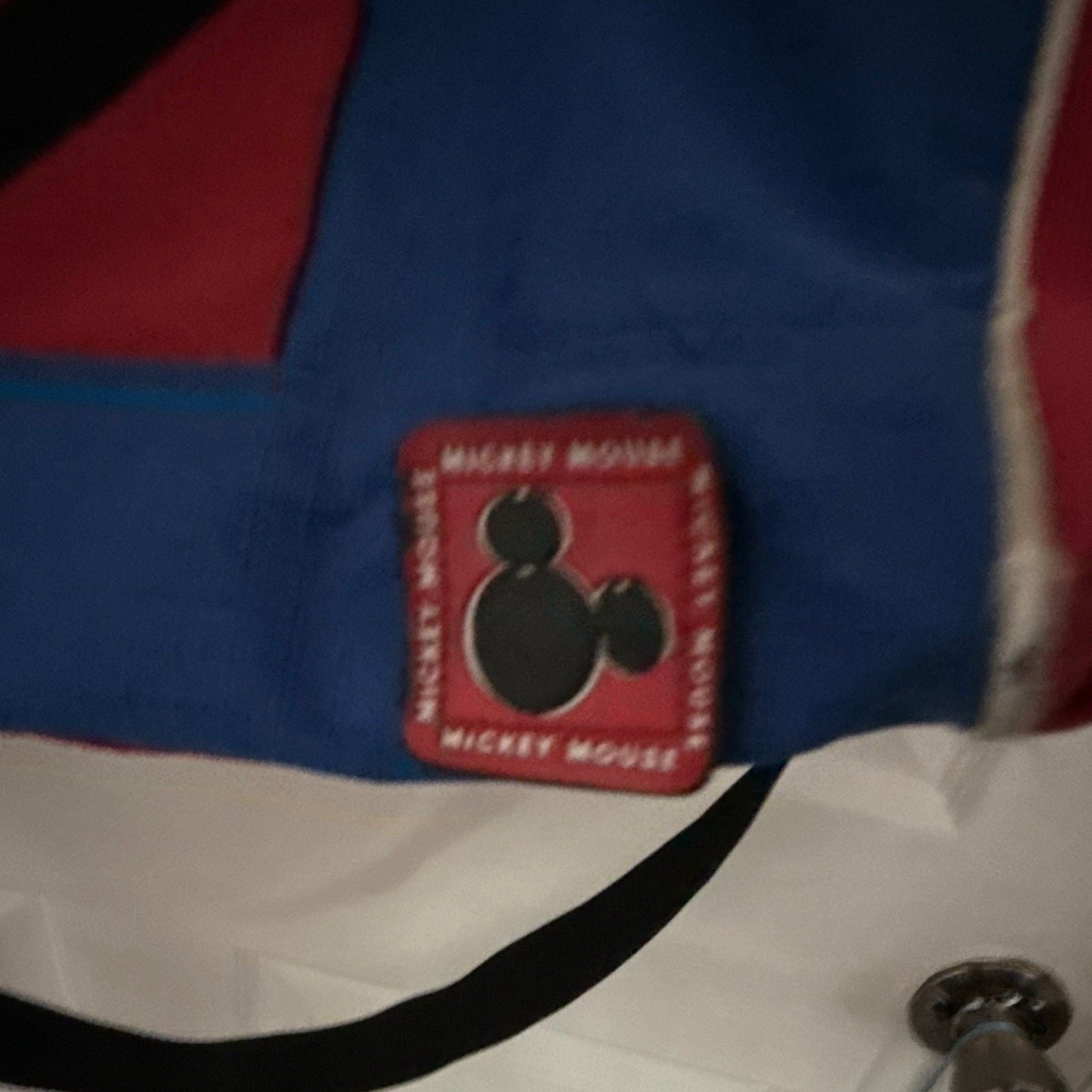 VTG Mickey Unlimited Disney Duffle Bag Red Blue Overnight Travel Tote 1990s 2