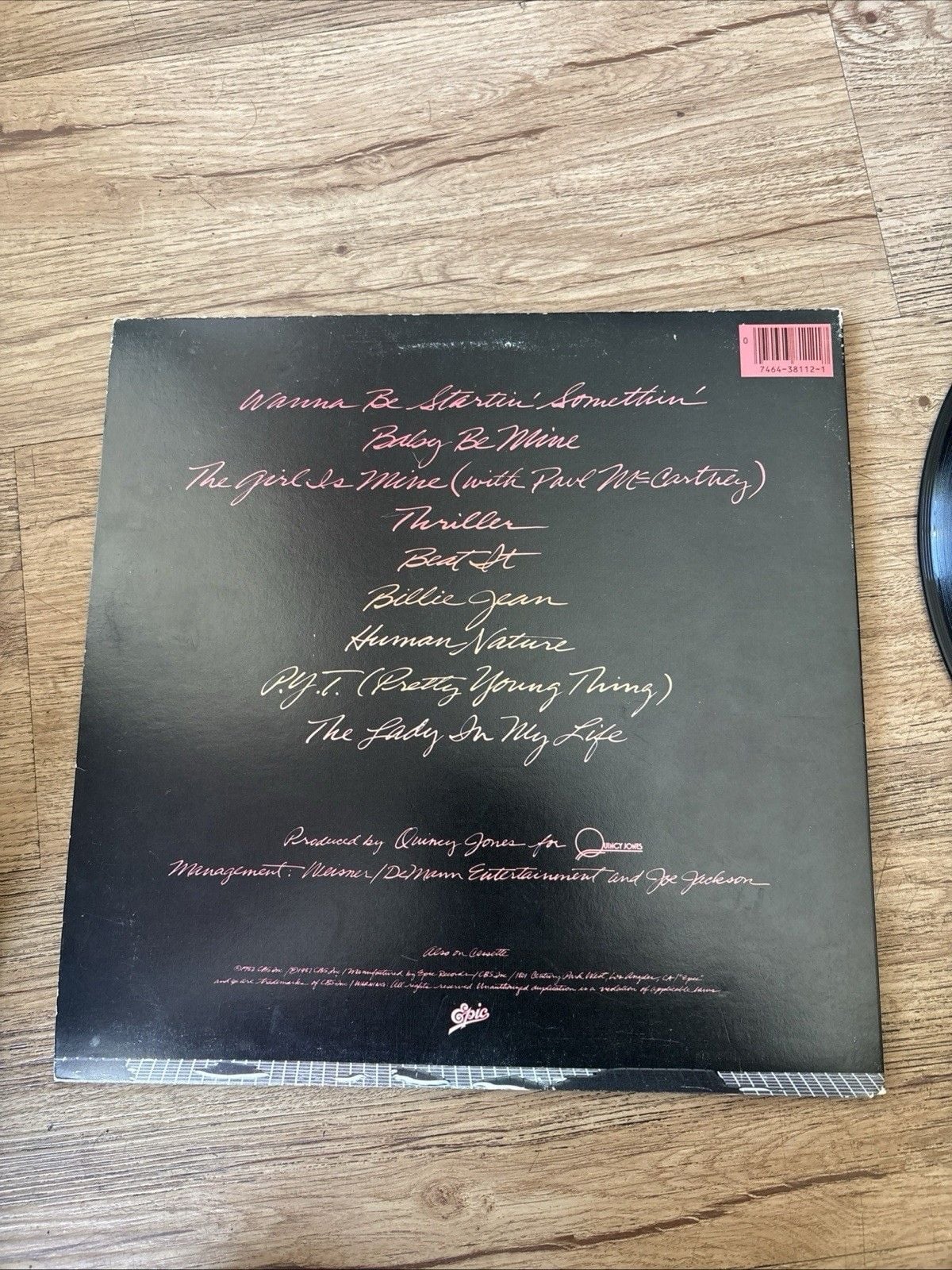 1st Press Misprint Error 1982 Michael Jackson Thriller QE38112 LP RARE Vinyl 4