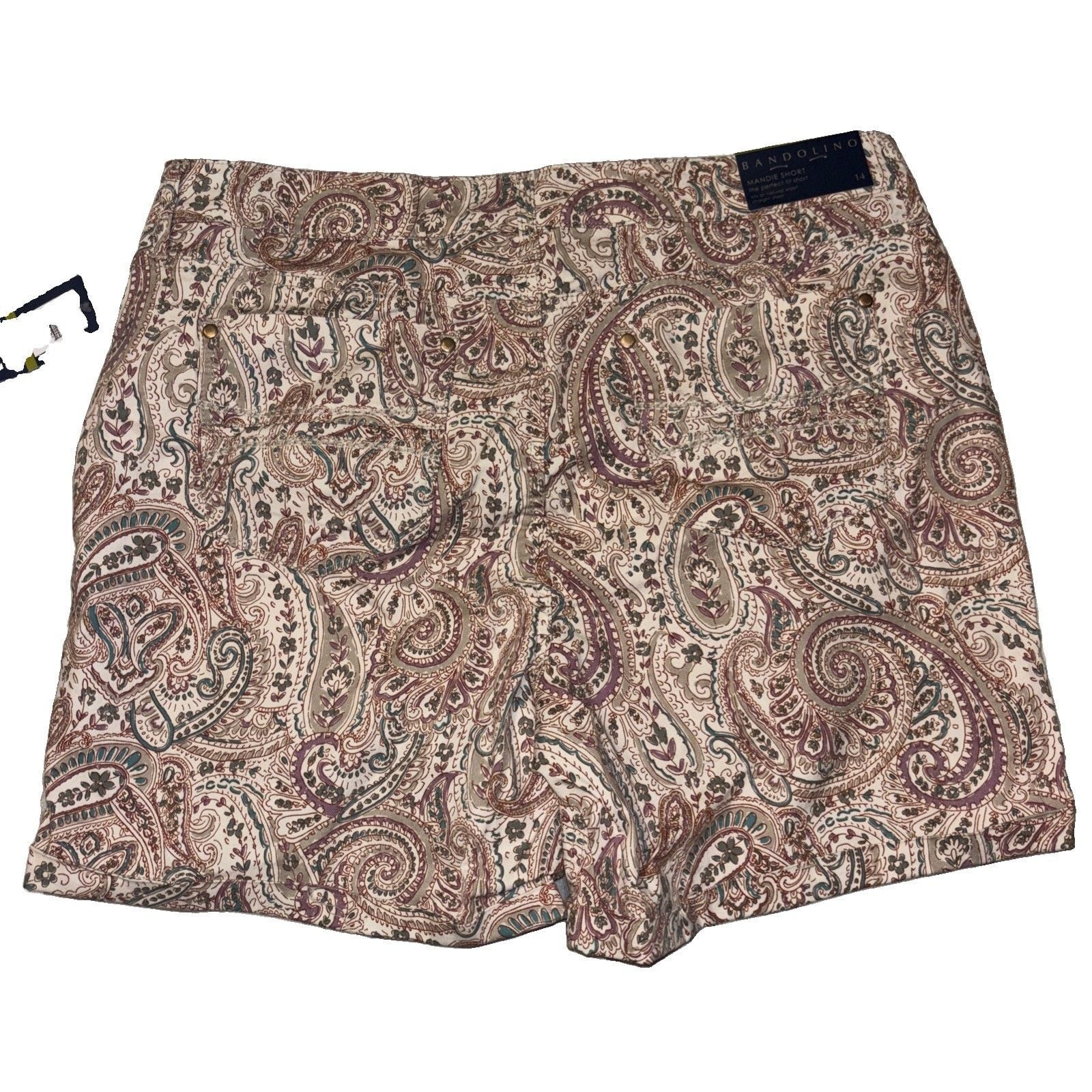 Bandolino Paisley Shorts Sz 14 Lot of 2 3