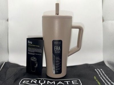 BrüMate Era Leakproof Straw Tumbler 30oz Beige With Lid, Straw, Handle 1