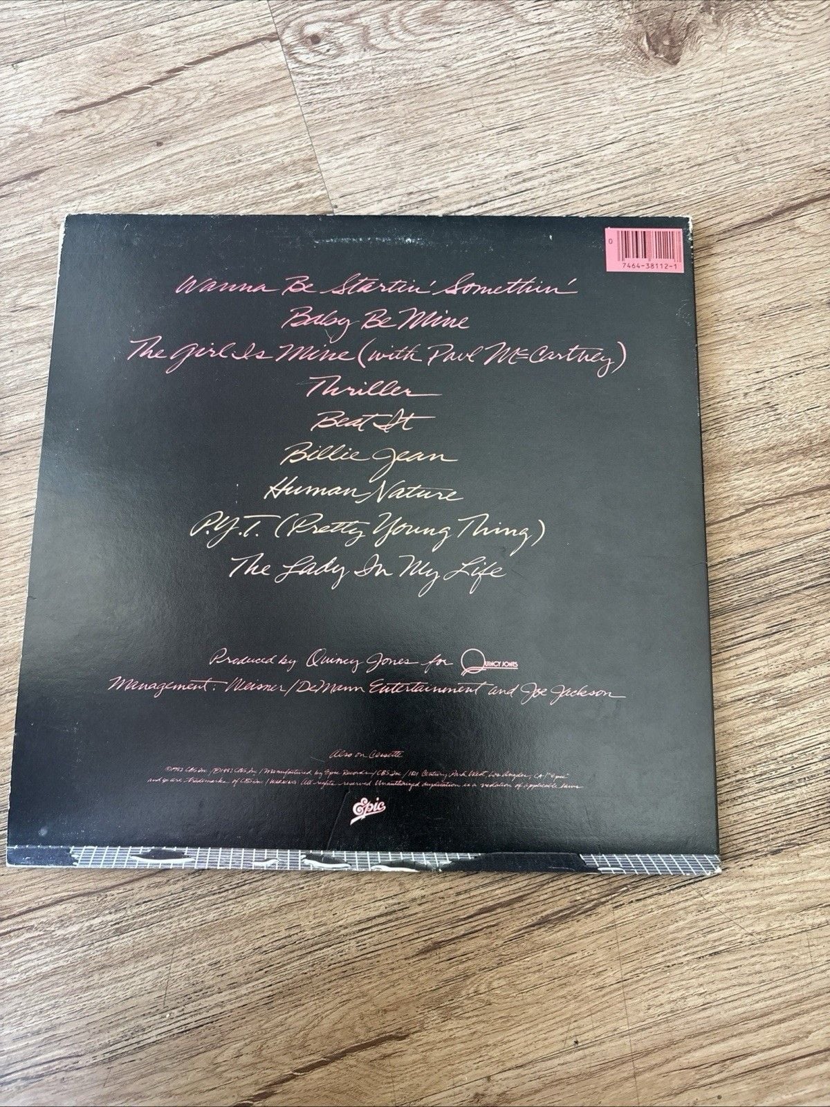 1st Press Misprint Error 1982 Michael Jackson Thriller QE38112 LP RARE Vinyl 2