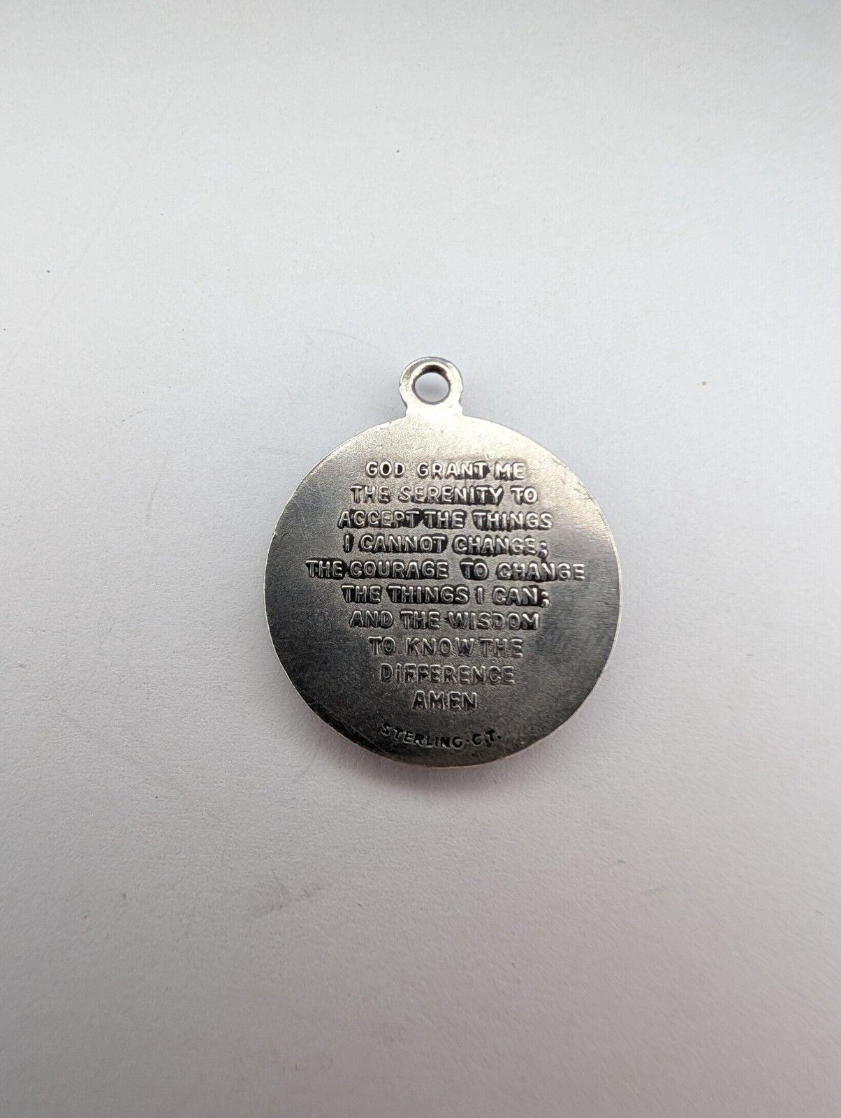 Vintage Sterling Silver Albrecht Dürer’s praying hands And Prayed Pendant Charm 3