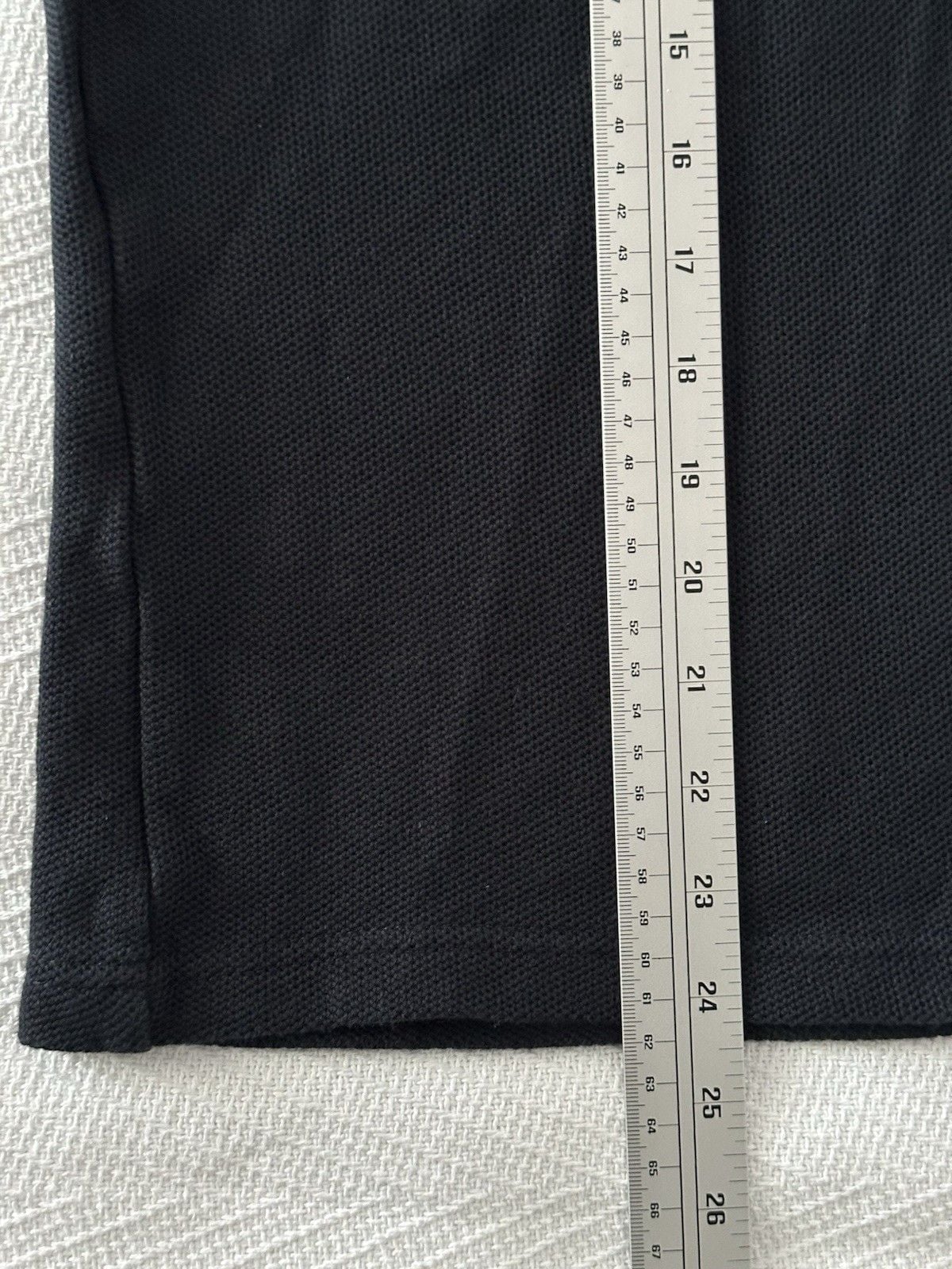 Zara Men Textured Short Sleeve Zip Polo Shirt Black Size M/L 5