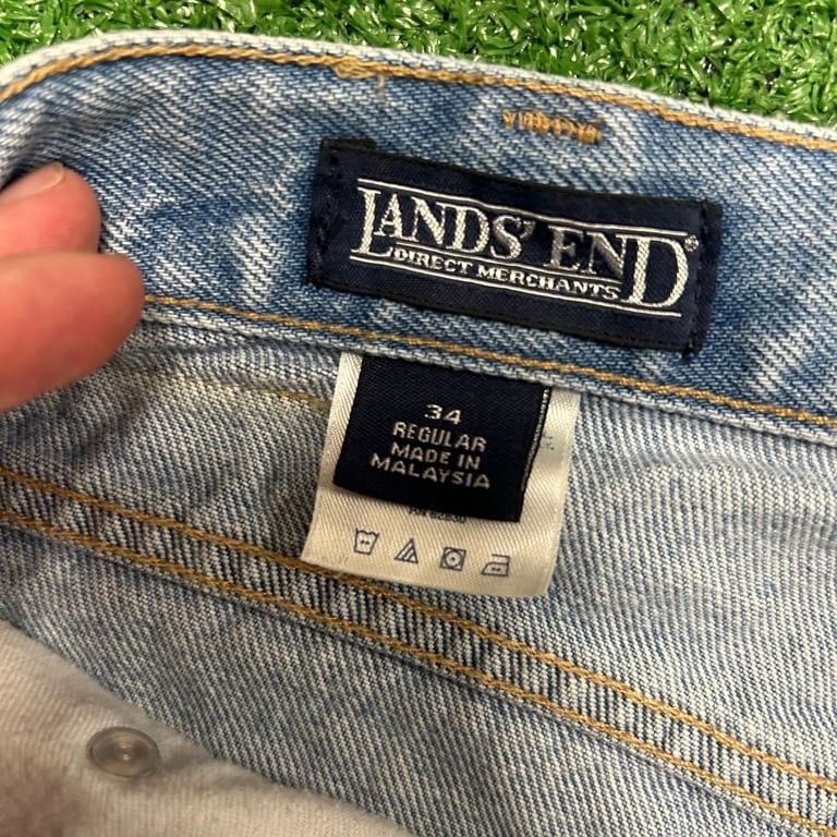 Lands' End Men's baggy wide leg jeans 34x30 4